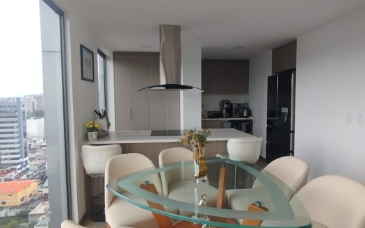 ARRIENDO DEPARTAMENTO, ESPECTACULAR VISTA PANORAMICA DEL PARQUE LA CAROLINA Y QUITO NORTE