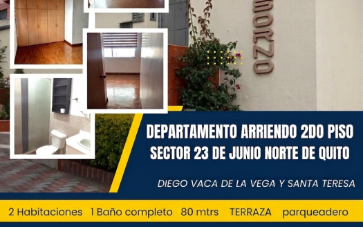 En arriendo departamento barrio 23 de junio norte de Quito cotocollao